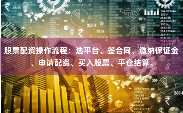 股票配资操作流程：选平台、签合同、缴纳保证金、申请配资、买入股票、平仓结算。