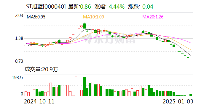 ST旭蓝：无法在责令改正期限内完成资金占用整改 1月6日起停牌  第1张