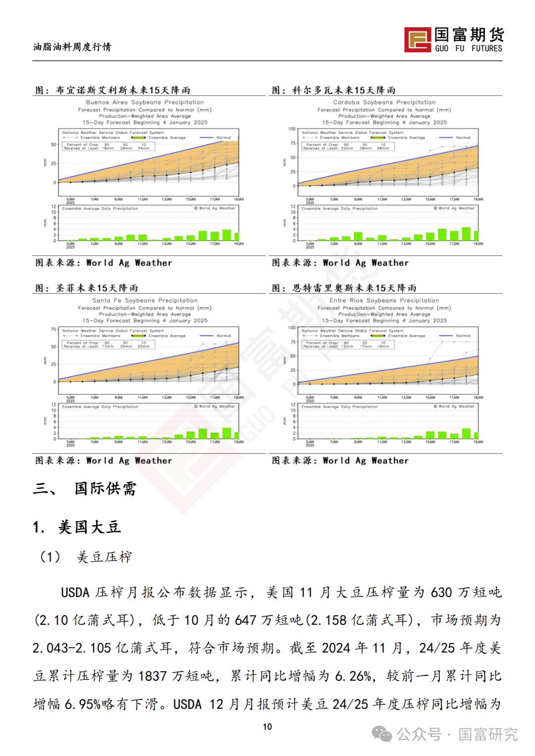 【国富豆系研究周报】南美未来天气分化 阿根廷大豆产量现隐忧  第12张