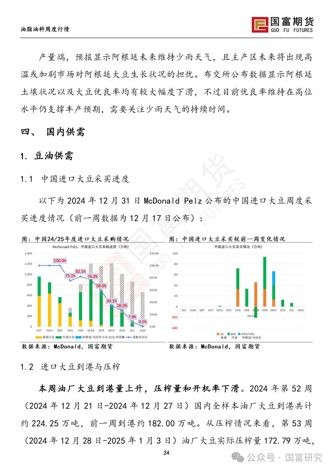 【国富豆系研究周报】南美未来天气分化 阿根廷大豆产量现隐忧  第26张